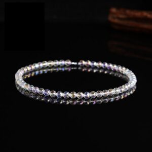 Natural White Crystal Rainbow Necklace